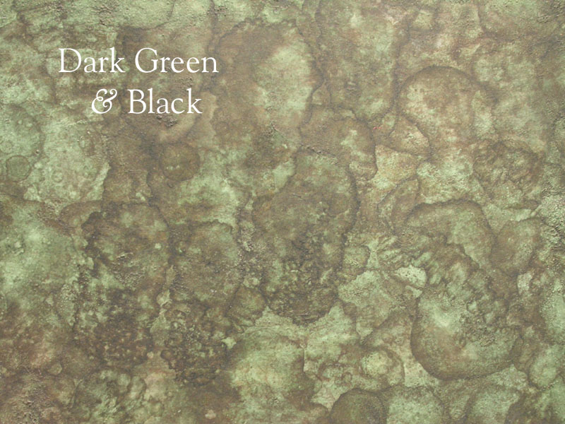 Blue-green patina - scroll down for more on Blue-green and White Blue-green