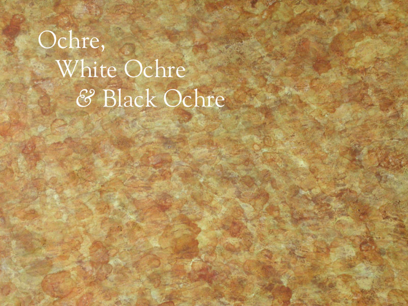 Ochre patina - scroll down for more on Ochre, White Ochre & Black Ochre