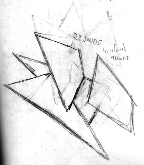 David's preliminary sketch for wallpiece 07.27 preliminary sketch for wallpiece 07.27